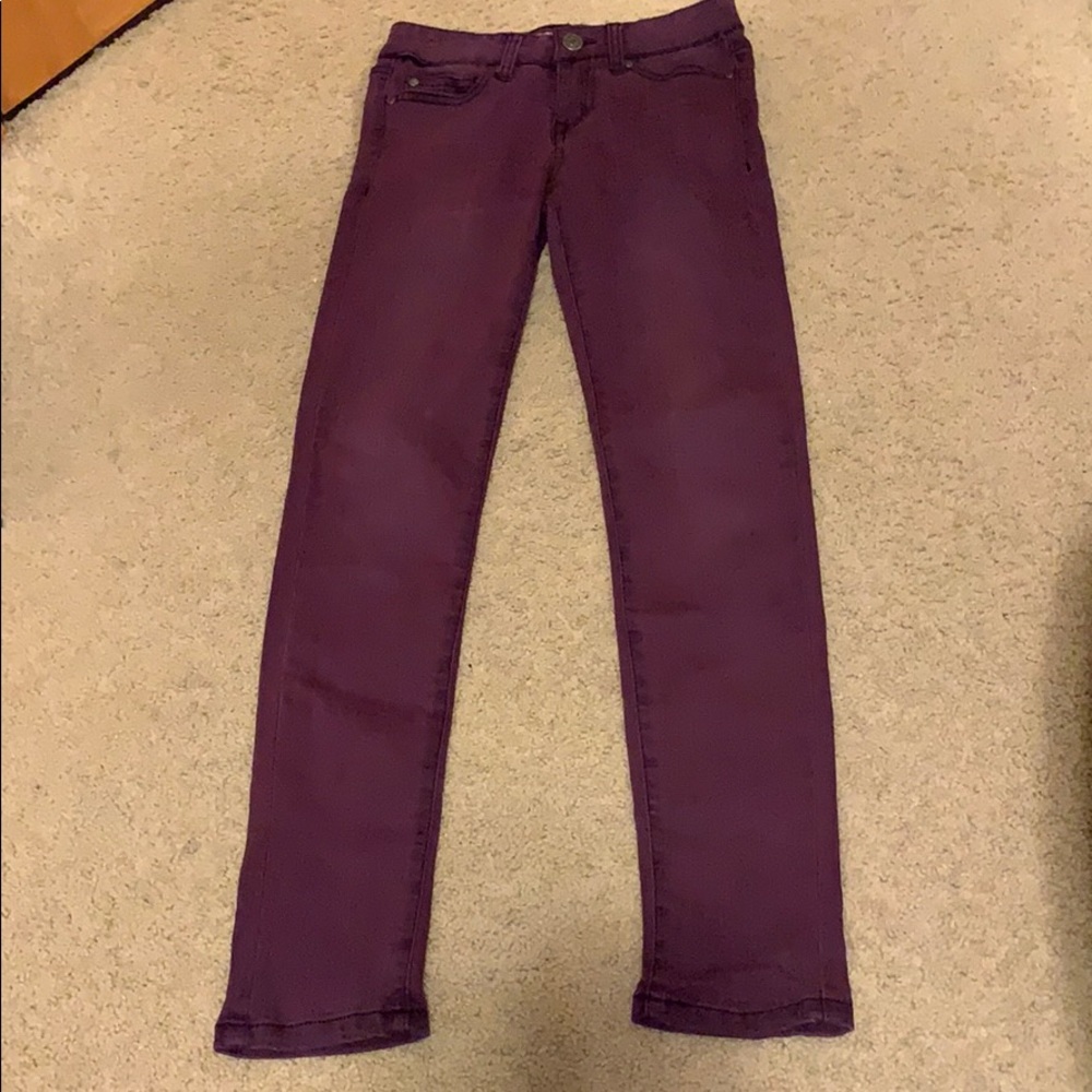 Maroon skinny jeans